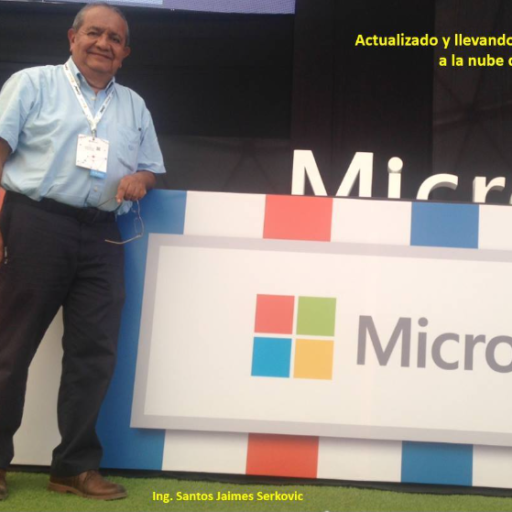 El Ing. Santos Jaimes Serkovic en un evento de Microsoft